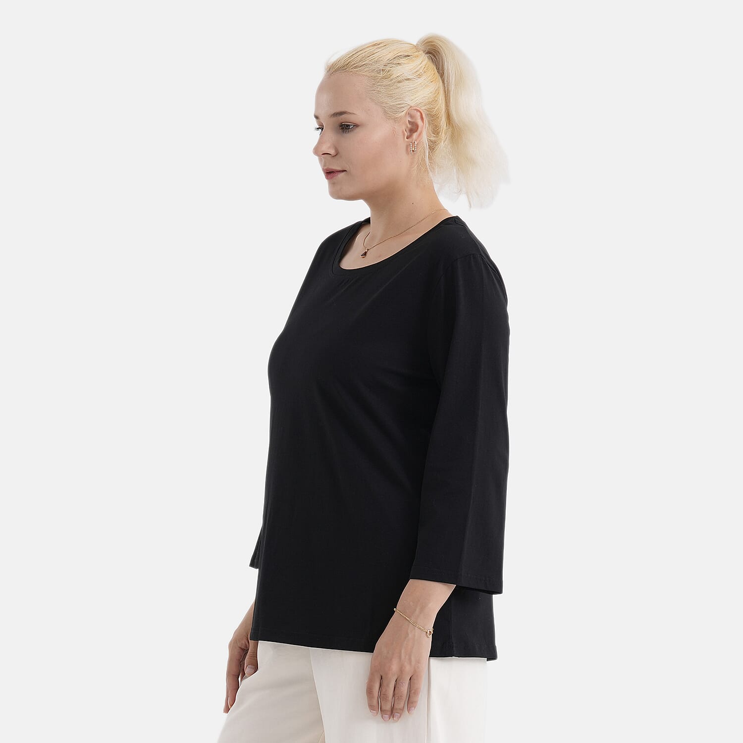 & Maisi Set of 2 - 3/4 Sleeve Cotton Tops