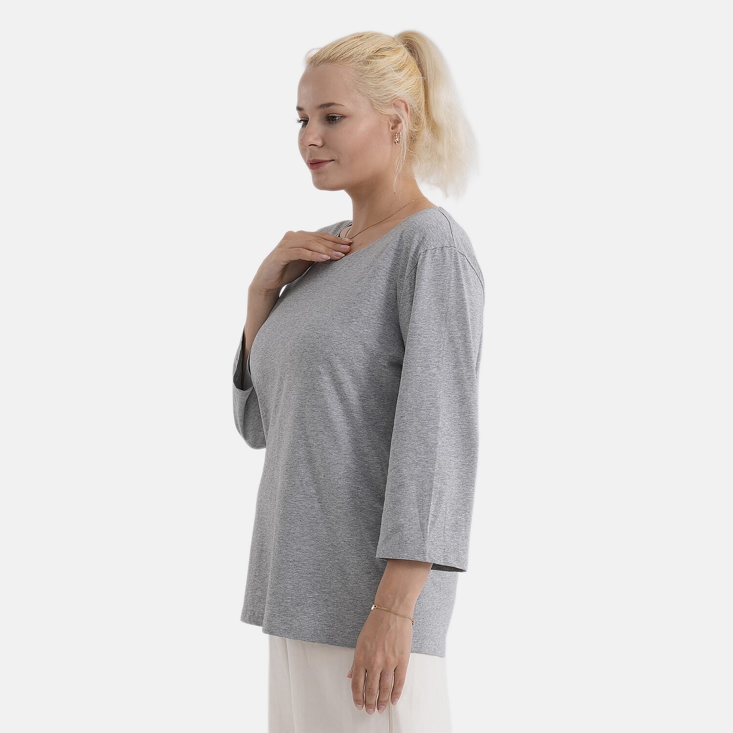 & Maisi Set of 2 - 3/4 Sleeve Cotton Tops