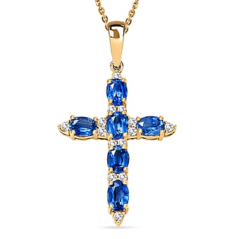 https://tjcuk.sirv.com/Products/44/5/4453470/Kyanite-White-Zircon-Pendant-with-Torn-Chain-19DC-Size-20-in-18K-YG-Pl_4453470.jpg?w=342&h=342