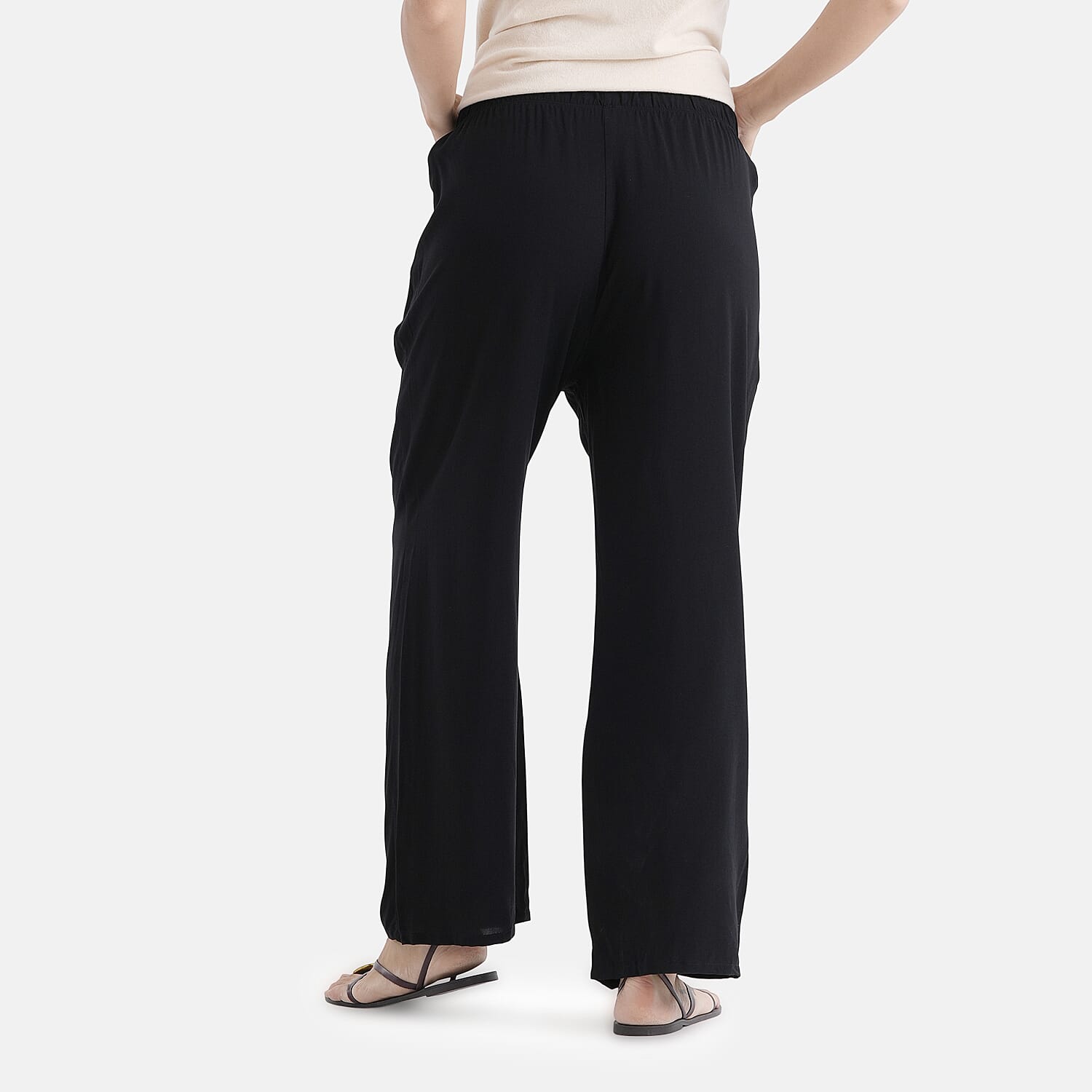 & Maisi Set Of 2 Printed And Solid Color Wide-Leg Trousers