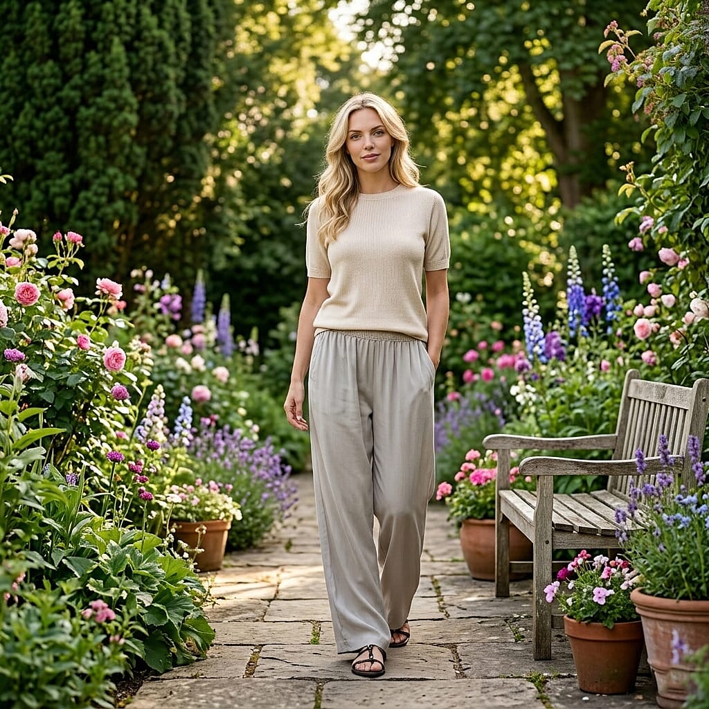 & Maisi Set Of 2 Printed And Solid Color Wide-Leg Trousers
