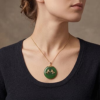https://tjcuk.sirv.com/Products/44/5/4454561/Dyed-Green-Jade-Horse-Pendant-with-Chain-Size-18-in-Yellow-Gold-Plated_4454561_1.jpg?w=342&h=342