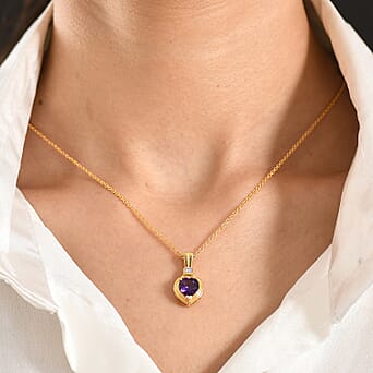 https://tjcuk.sirv.com/Products/44/5/4455057/D-Joy-African-Amethyst-White-Zircon-Pendant-with-Chain-Size-20-in-Yell_4455057_1.jpg?w=342&h=342