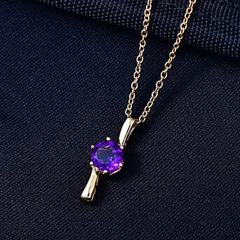 https://tjcuk.sirv.com/Products/44/5/4455141/African-Amethyst-Pendant-with-Chain-Size-20-Mix-Metal-1-150-Ct_4455141_2.jpg?w=342&h=342