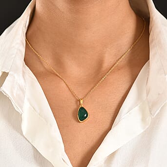 https://tjcuk.sirv.com/Products/44/5/4455254/Green-Onyx-Pendant-with-Chain-Size-20-Stainless-Steel-6-660-Ct_4455254_1.jpg?w=342&h=342