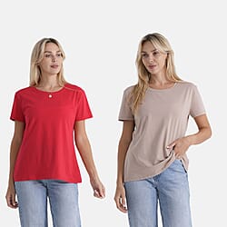 & Maisi set of 2 cotton short sleeved top