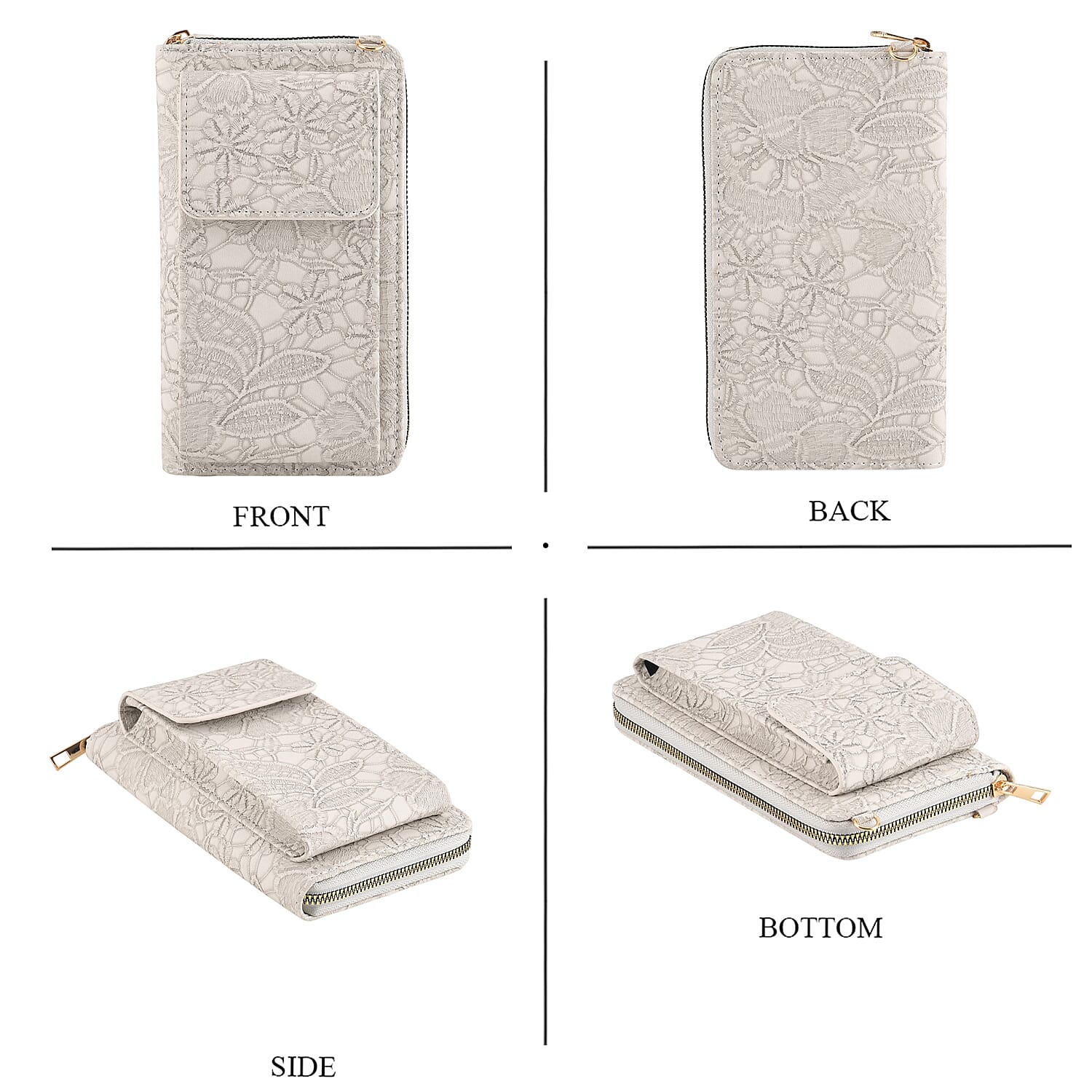 "Brand- LA MAREY                                                                                              style--set of  2-  crosbody bag -bracelet Color-White Size-Profile-  cross body bag with R