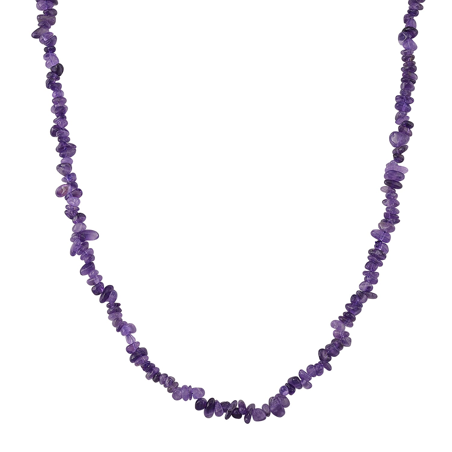 Set of 3 - Green Aventurine, Madagascar Rose Quartz & African Amethyst Chips Necklace (Size - 32) & 6 Pcs of Stretchable Bracelet (Size - 7) 1350.00 Ct.