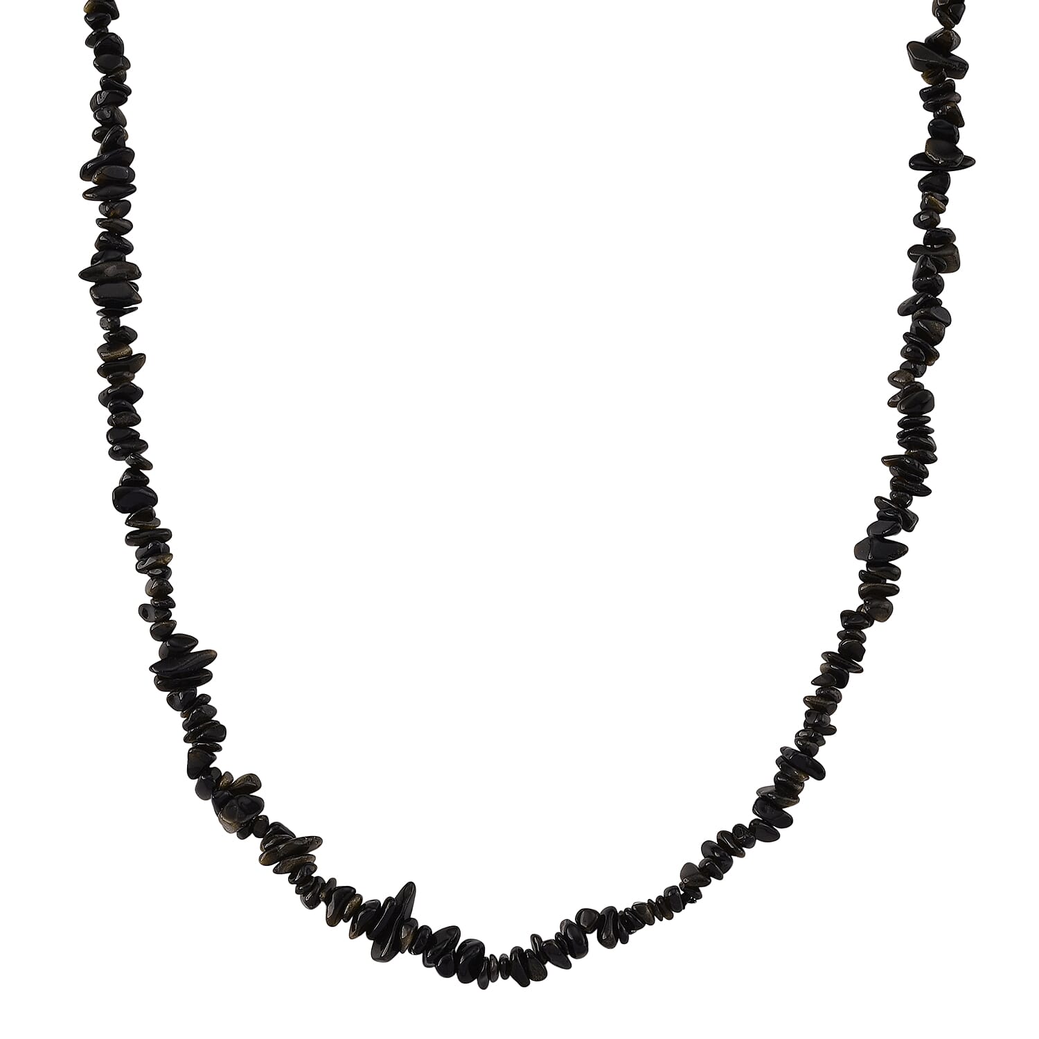 Set of 3 - Golden Obsidian, Labradorite & White Moonstone Chips Necklace (Size - 32) & 6 pcs of Stretchable Bracelet (Size - 7) 1350.00 Ct.