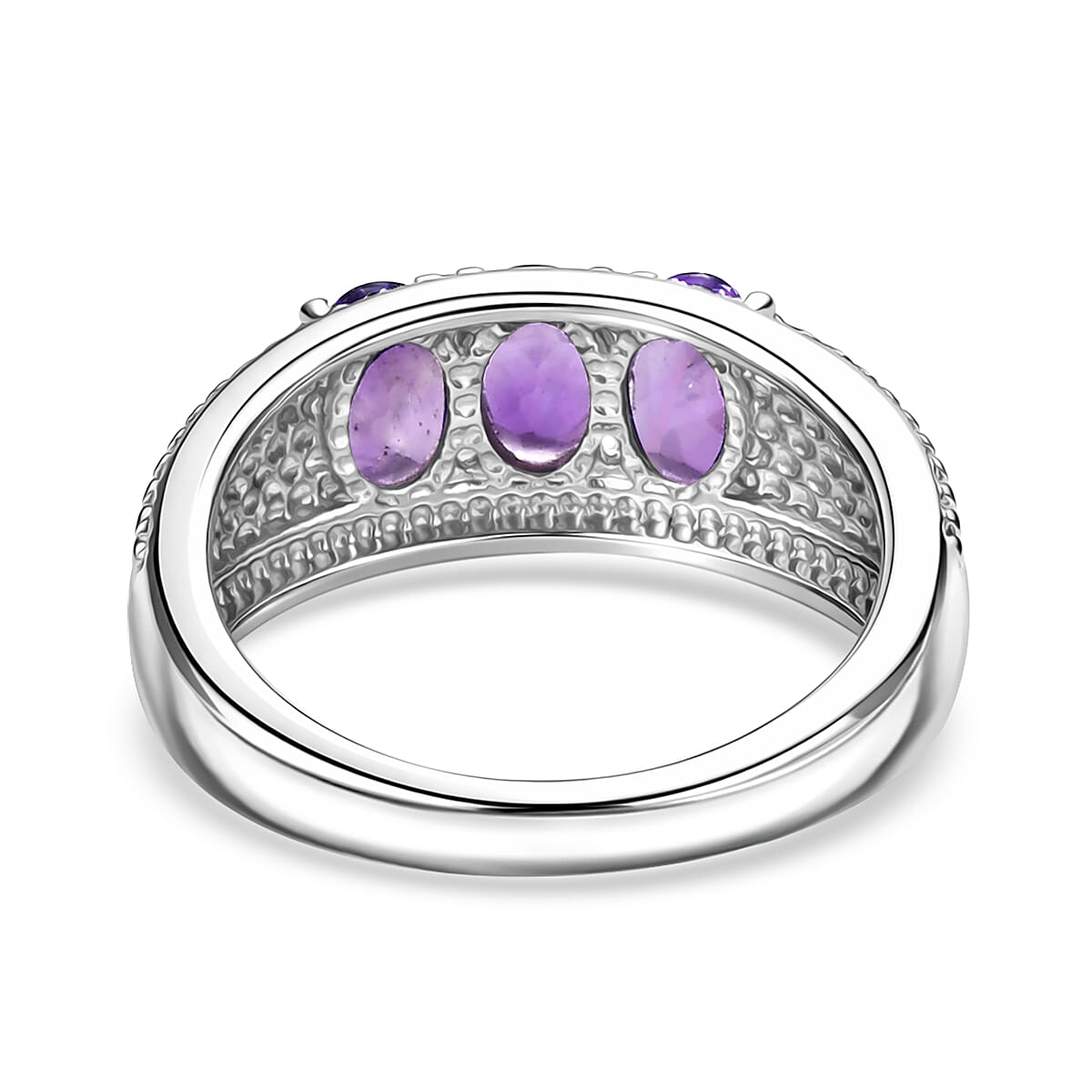 Set Of 2 - EverTrue African Amethyst Ring & Pendant with Chain (Size 20) 2.41 Ct.