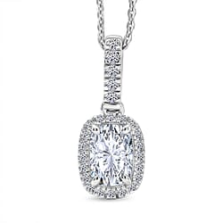 Luxuriant - SGL Certified SI-G-H Lab Grown Diamond Pendant with Chain (Size 20) in Rhodium Overlay Sterling Silver 1.25 Ct.
