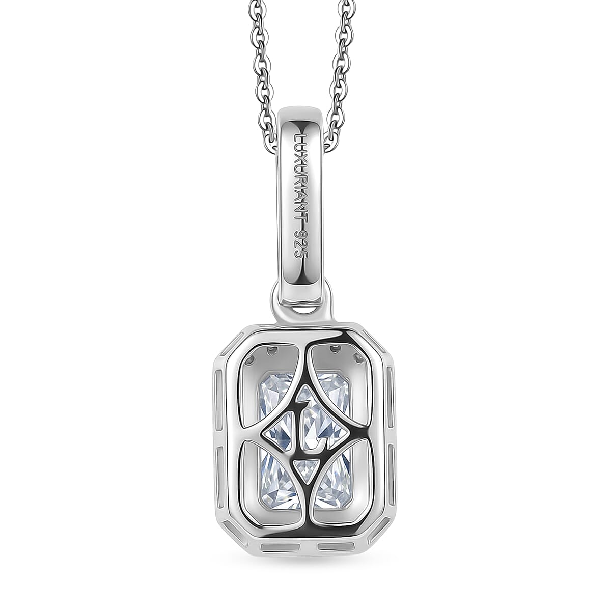 Luxuriant - SGL Certified SI-G-H Lab Grown Diamond Pendant with Chain (Size 20) in Rhodium Overlay Sterling Silver 1.25 Ct.