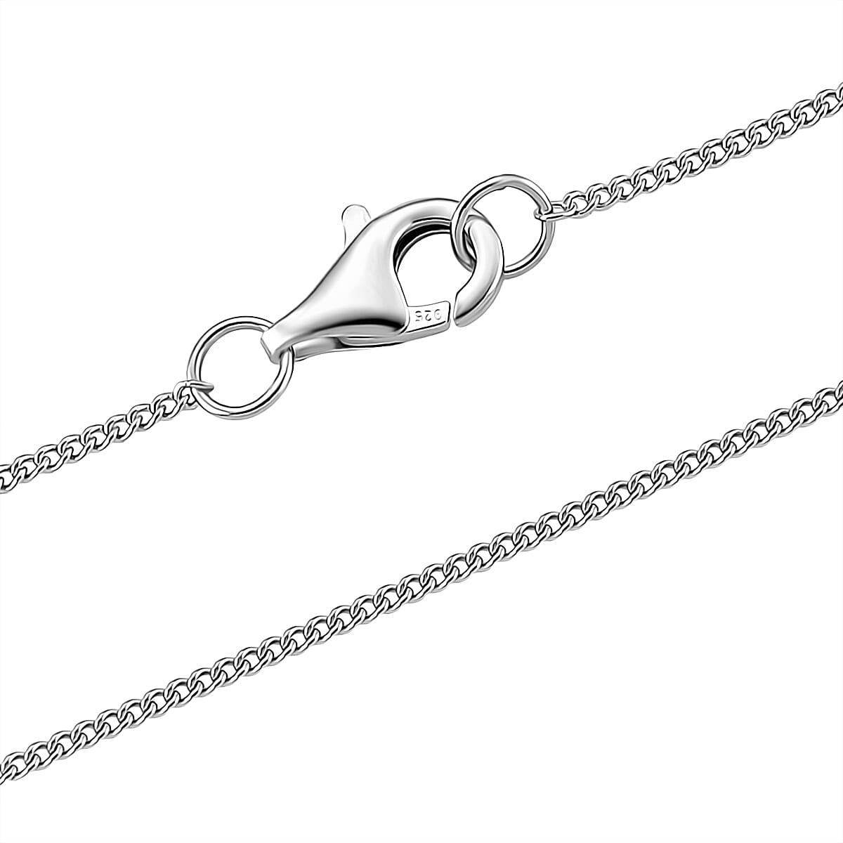 Moissanite Solitaire Pendant with Chain (Size 18) in Rhodium Overlay Sterling Silver 10.00 Ct.