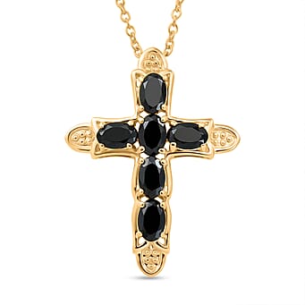 https://tjcuk.sirv.com/Products/44/6/4460686/EverTrue-Black-Spinel-Pendant-with-Chain-Size-20-in-Yellow-Gold-Tone-3_4460686.jpg?w=342&h=342
