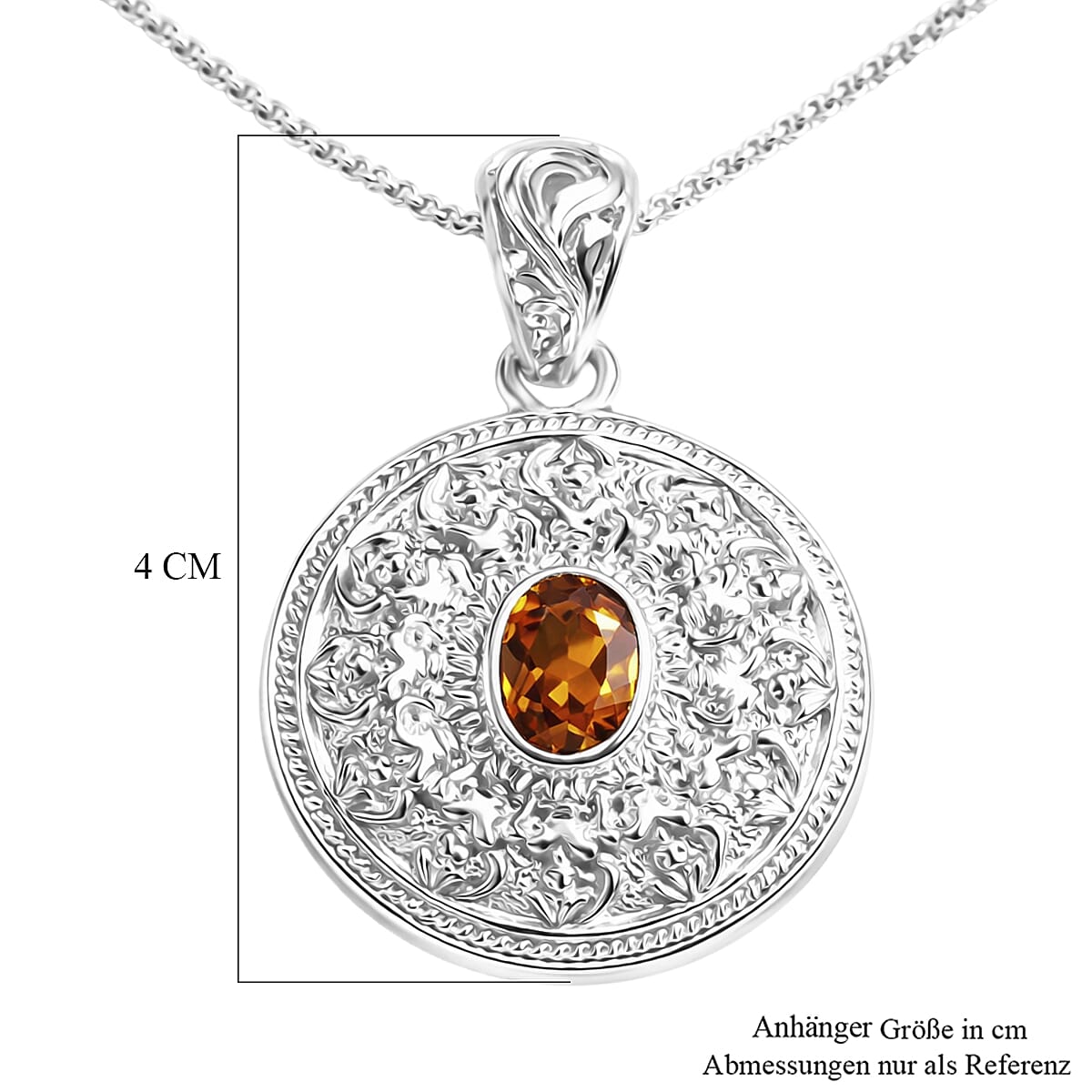 Royal Bali Collection - Crimson Fire Opal Sterling Silver Pendant with Chain (Size 20) 1.50 Ct.