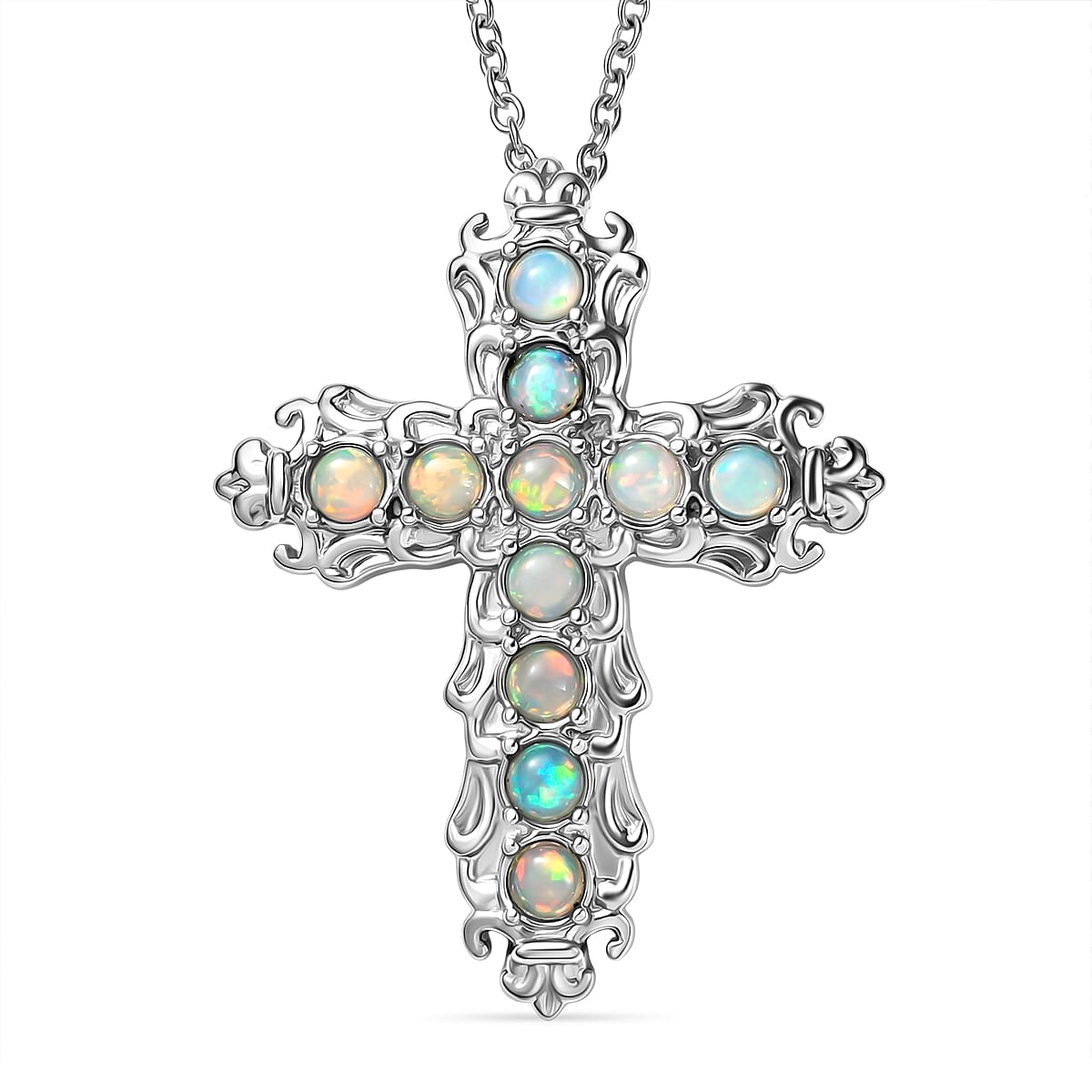Ethiopian Opal Pendant with Chain (Size 20)