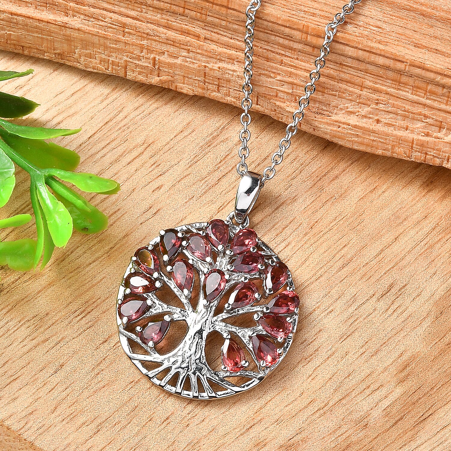 EverTrue - Orissa Rose Garnet Pendant with Chain (Size 20) 4.60 Ct.