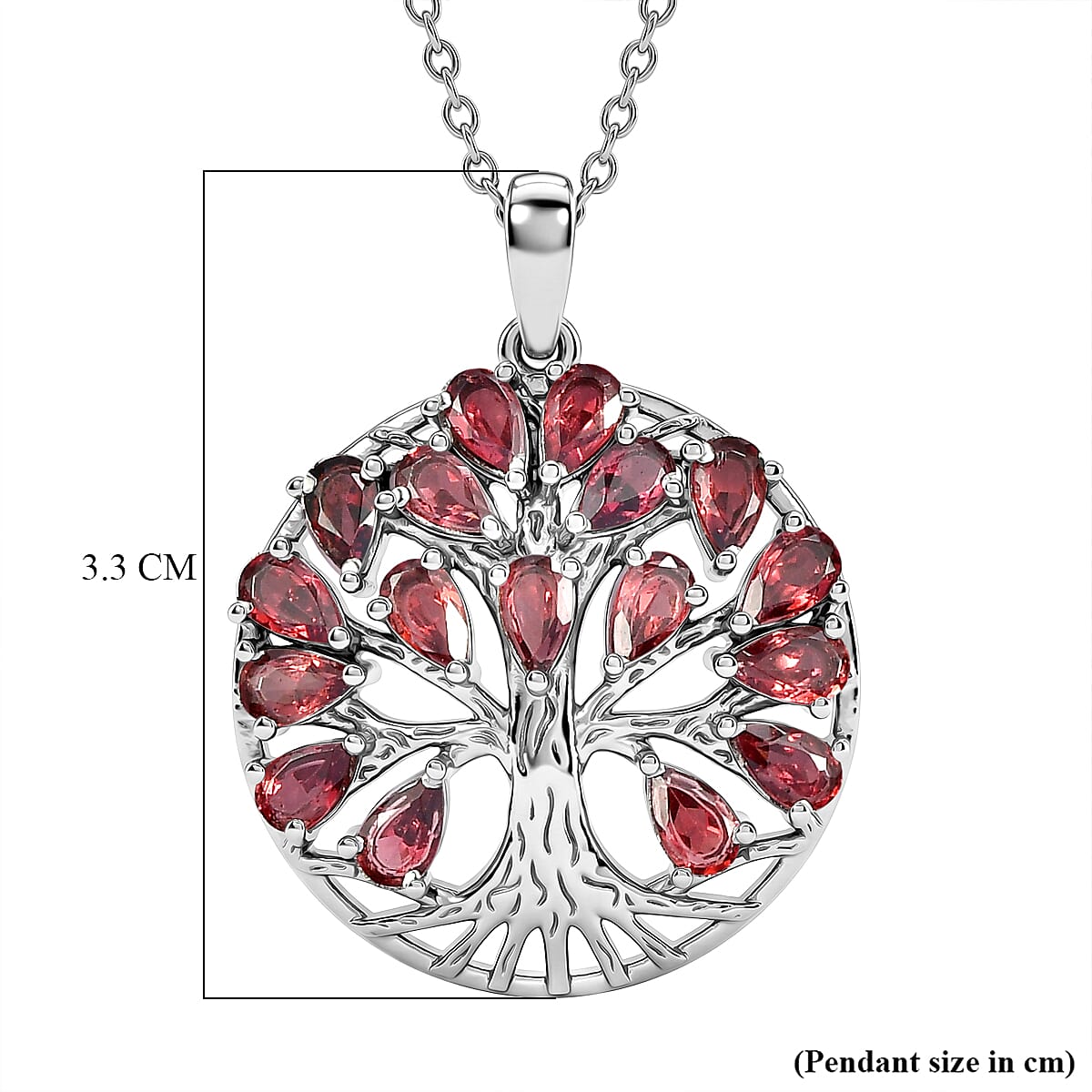 EverTrue - Orissa Rose Garnet Pendant with Chain (Size 20) 4.60 Ct.