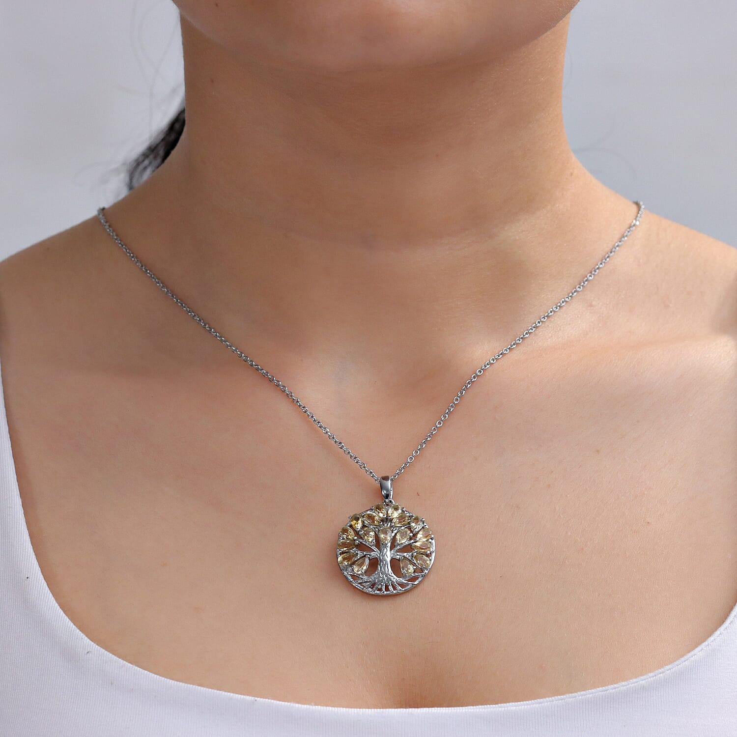 EverTrue - Citrine Pendant with Chain (Size 20) 3.40 Ct.