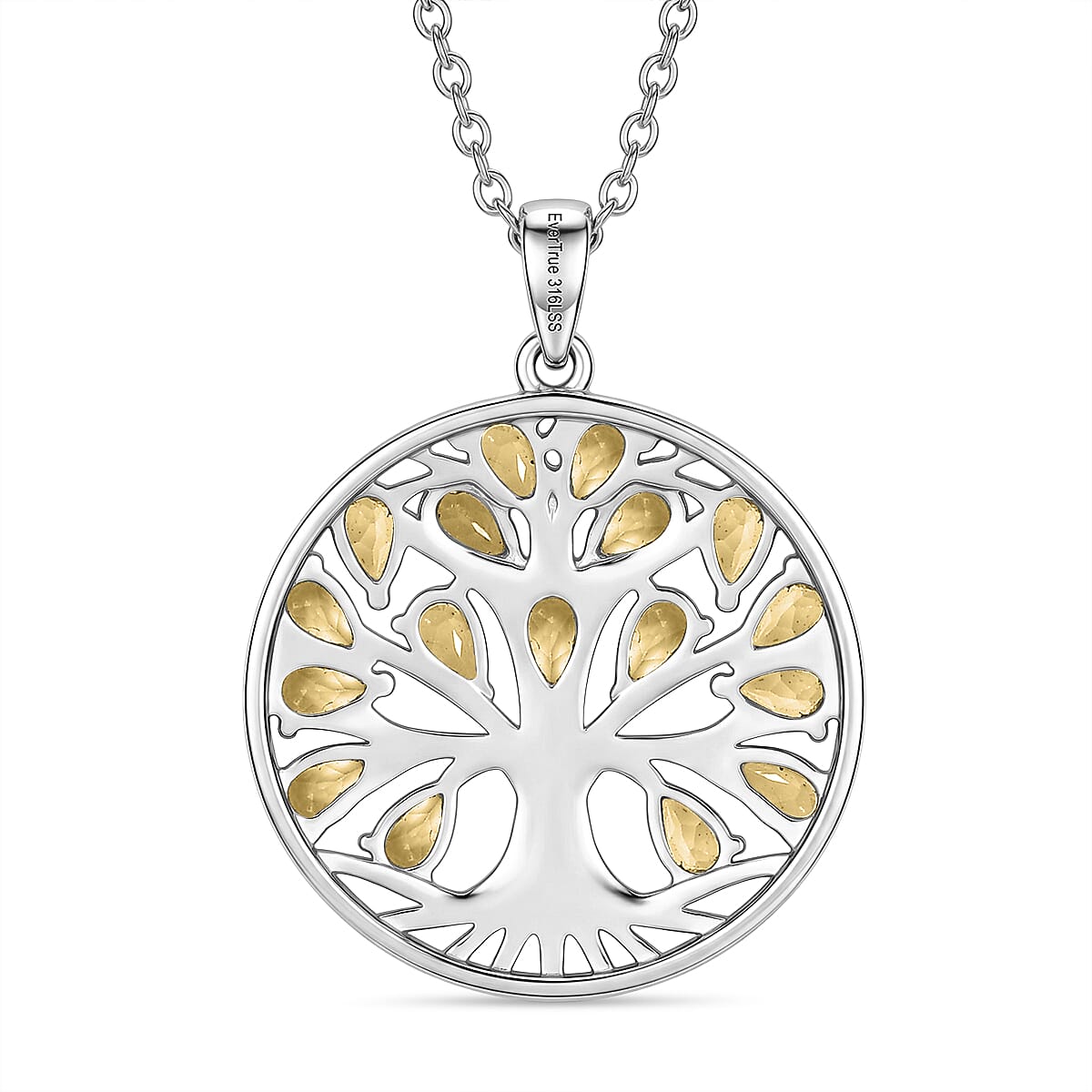 EverTrue - Citrine Pendant with Chain (Size 20) 3.40 Ct.