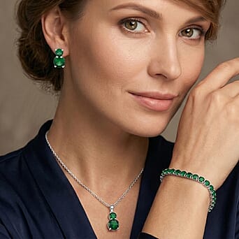https://tjcuk.sirv.com/Products/44/6/4464075/3-Piece-Set-Green-Crystal-Bracelet-Earring-Pendant-with-Chain-Size-19-_4464075_1.jpg?w=342&h=342