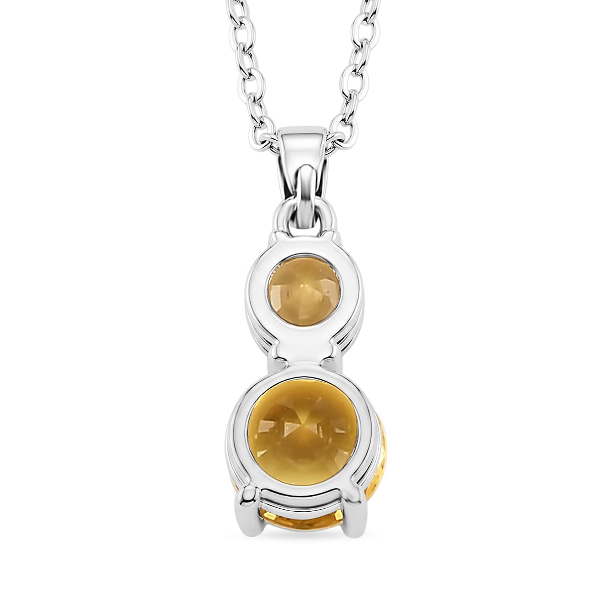 Set of 3 - Yellow Cubic Zirconia Bracelet (Size - 7.5), Push Back Earring & Pendant with Chain (Size 20-2 Ext) 17.60 Ct.
