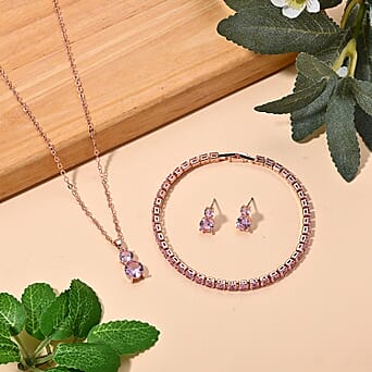 https://tjcuk.sirv.com/Products/44/6/4464078/3-Piece-Set-Pink-Cubic-Zirconia-Bracelet-Earring-Pendant-with-Chain-Si_4464078_2.jpg?w=342&h=342