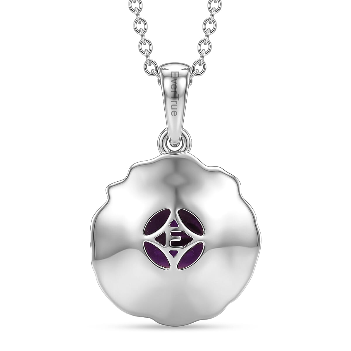 EverTrue - African Amethyst Solitaire Pendant with Chain (Size 20) in Yellow Pen Plating 0.70 Ct.