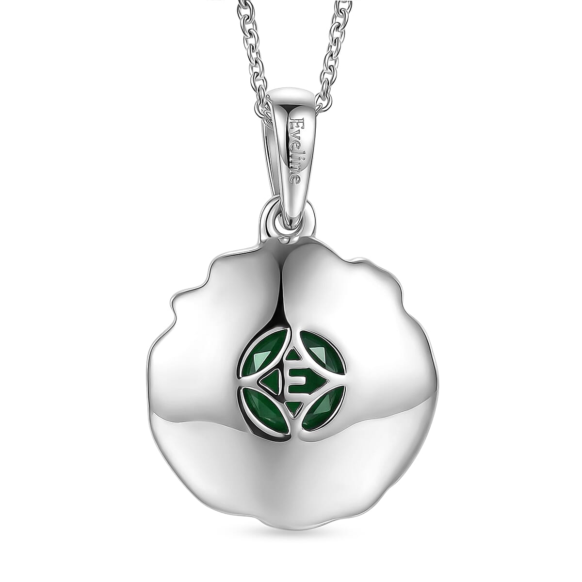 EverTrue - Green Onyx Pendant with Chain (Size 20) in Yellow Pen Plating