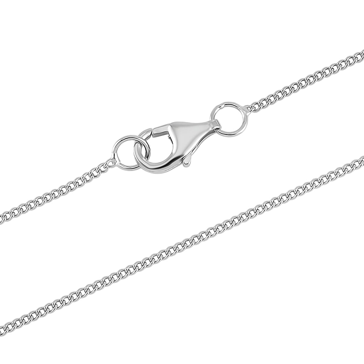 GRA Certified Moissanite Solitaire Pendant with Chain (Size 18) in Rhodium Overlay Sterling Silver 3Ct.