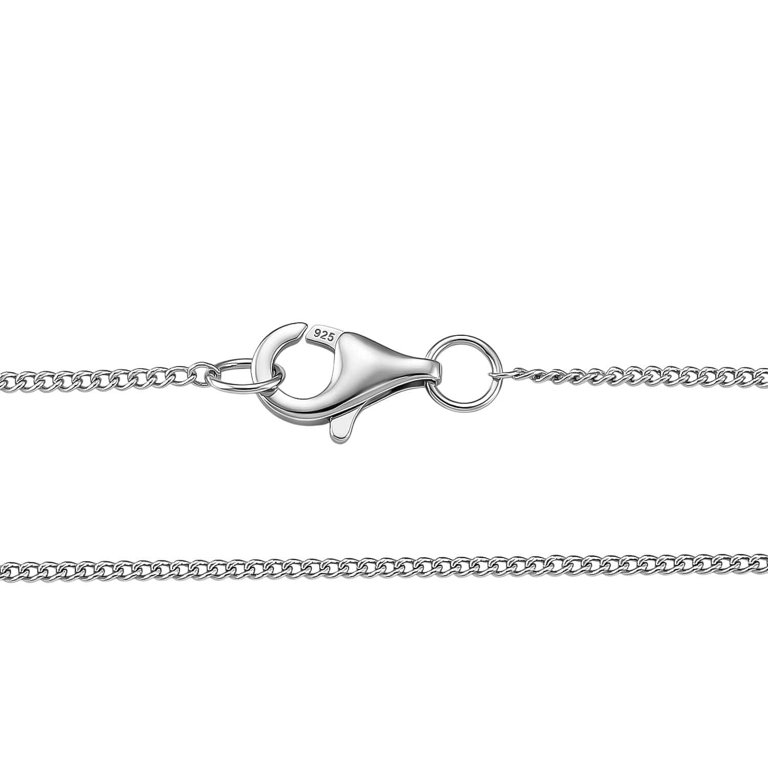 Moissanite Solitaire Pendant with Chain (Size 18) in Rhodium Overlay Sterling Silver 10.00 Ct.