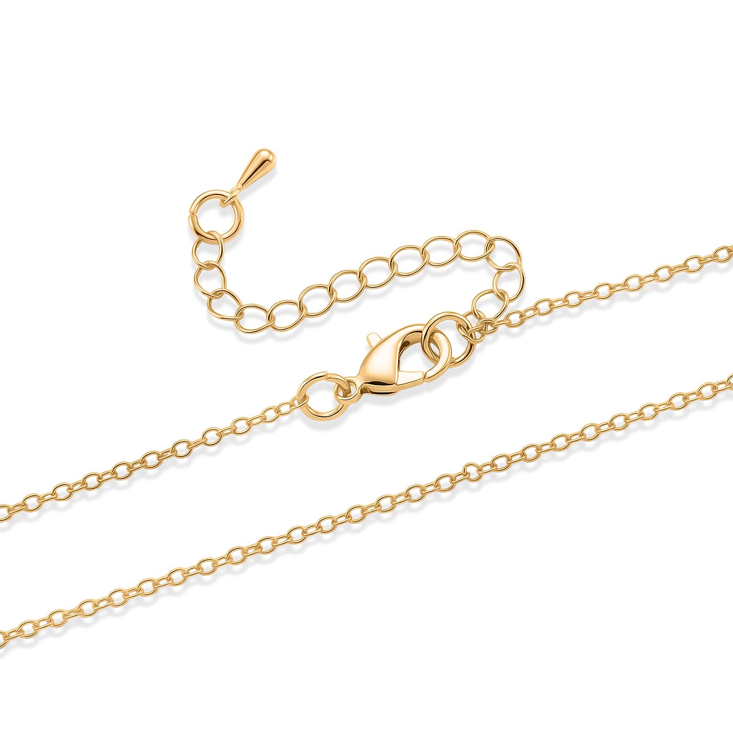 White Crystal & Multi Colour Enameld Egg Pendant with Chain (Size 24-2 Ext) in Yellow Gold Tone