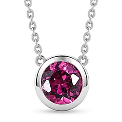 Rachel Galley - AAA Rhodolite Garnet Pendant with Chain (Size 20) in 18K Vermeil Yellow Gold Plated Sterling Silver