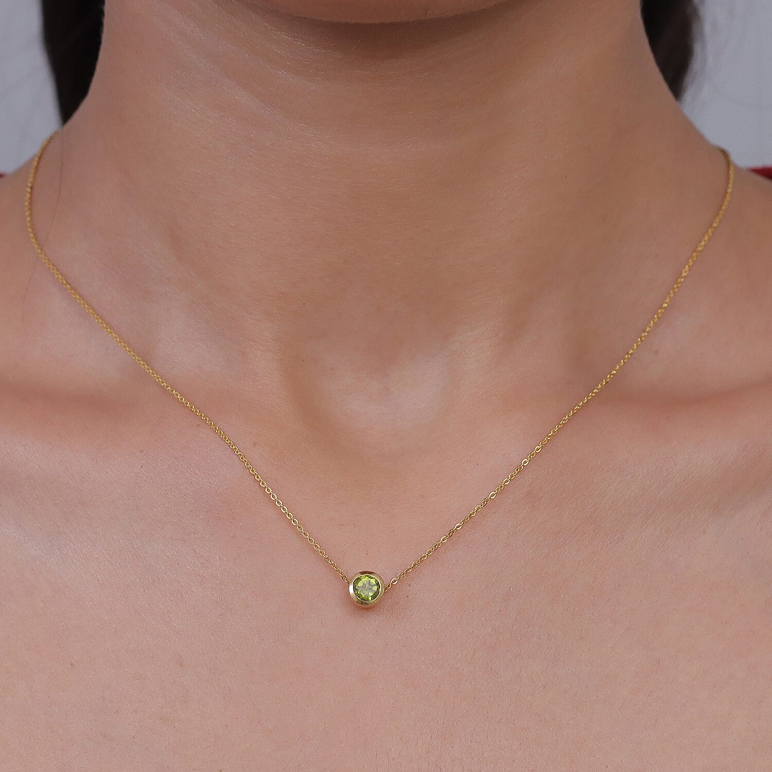 Rachel Galley - AAA Peridot Pendant with Chain (Size 20) in 18K Vermeil Yellow Gold Plated Sterling Silver