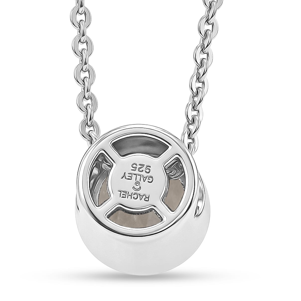 Rachel Galley - AAA White Topaz Pendant with Chain (Size 20) in Rhodium Overlay Sterling Silver