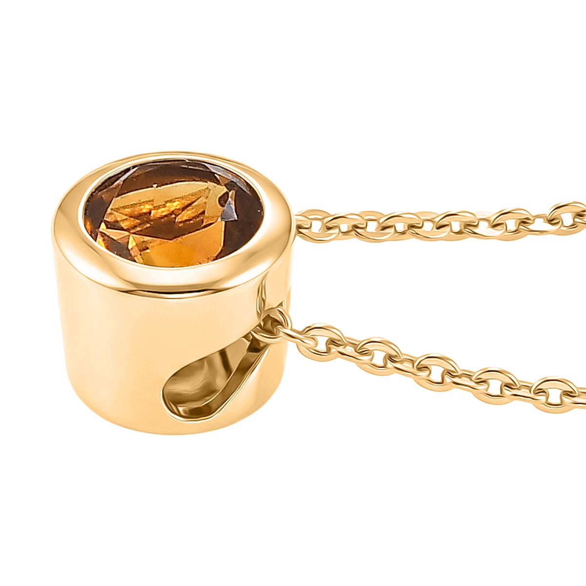 Rachel Galley - AAA Citrine Pendant with Chain (Size 20) in 18K Vermeil Yellow Gold Plated Sterling Silver