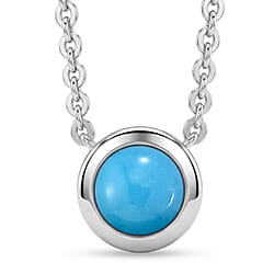 Rachel Galley - AAA Sleeping Beauty Turquoise Pendant with Chain (Size 20) in 18K Vermeil Yellow Gold Plated Sterling Silver