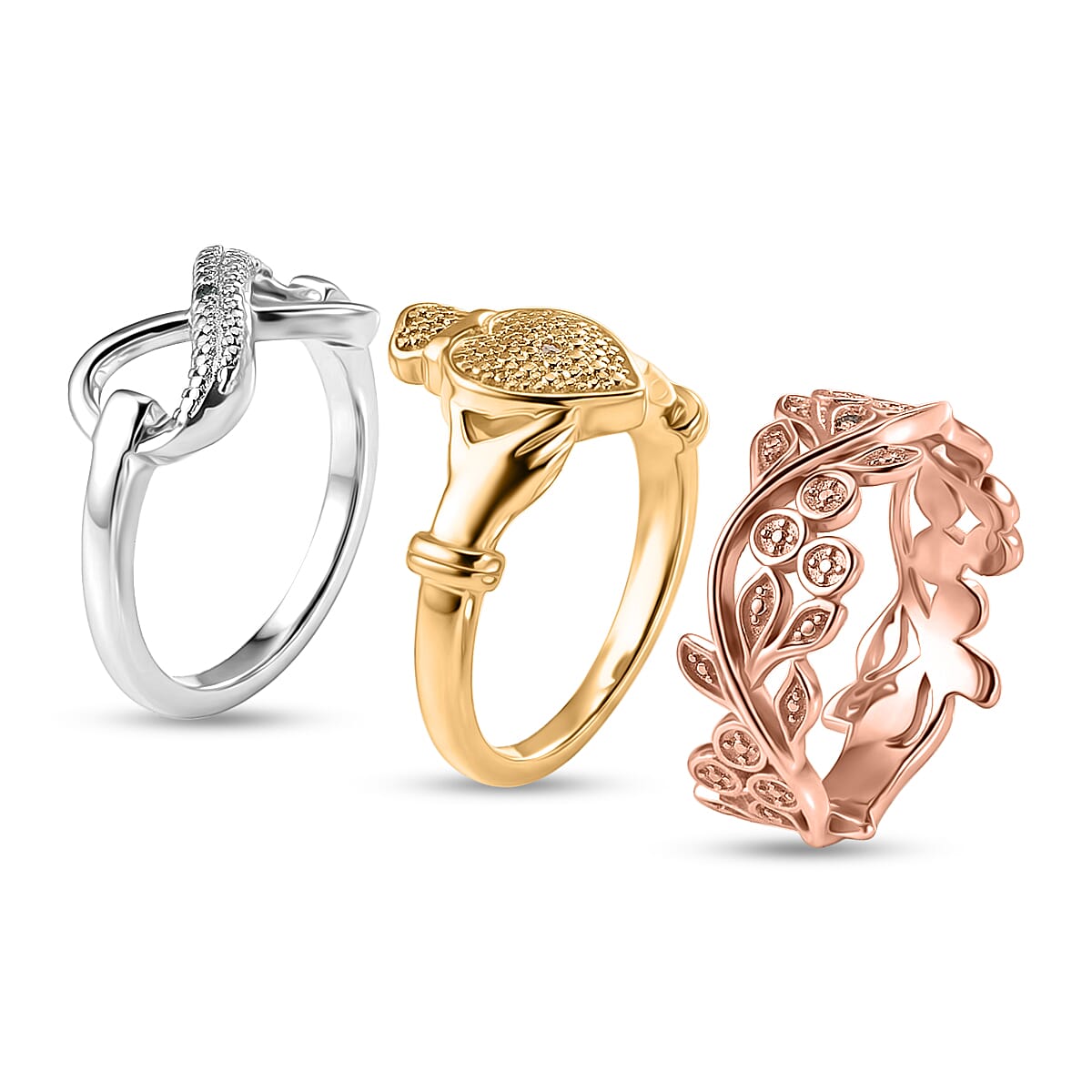 Set of 3 - EverTrue Multi Diamond Ring