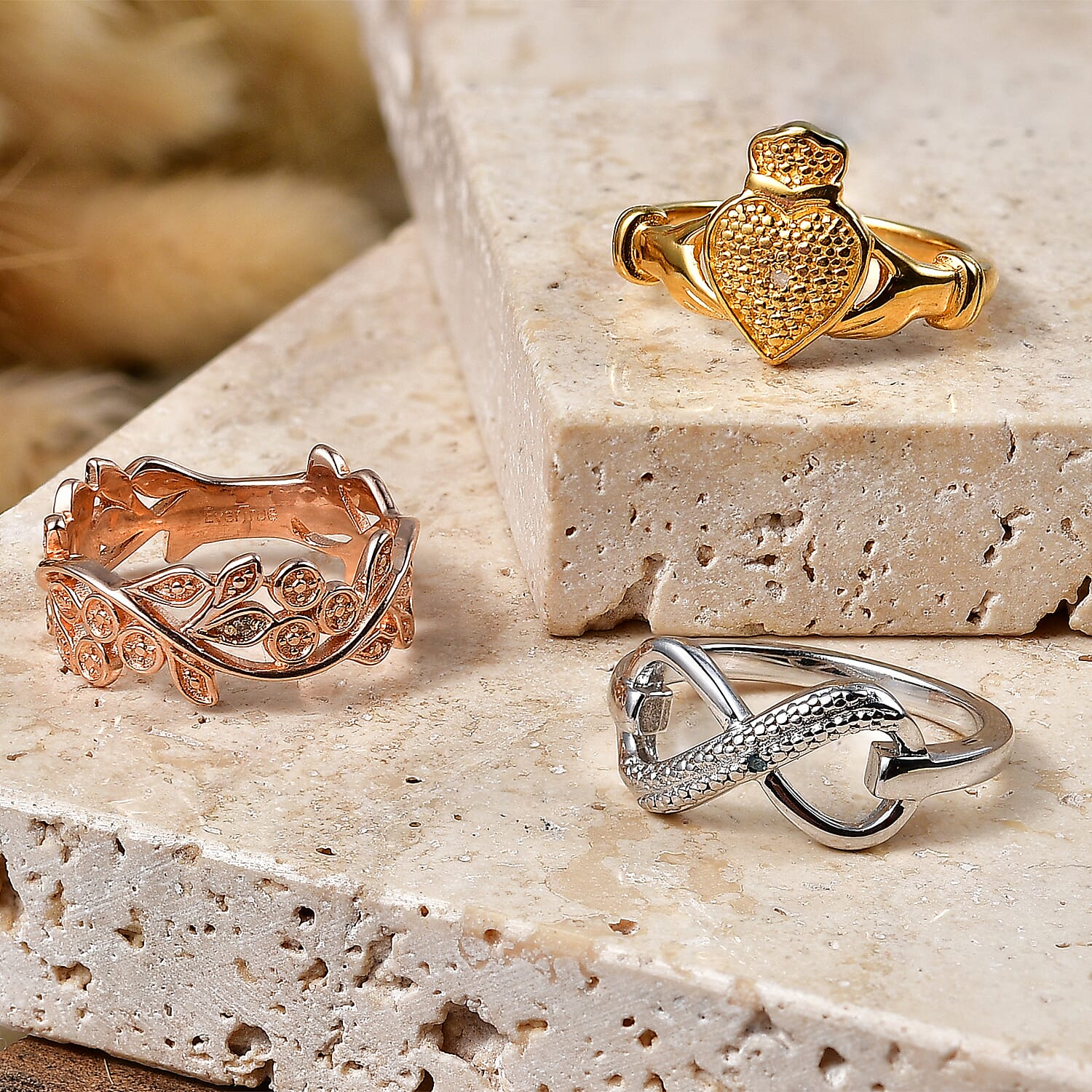 Set of 3 - EverTrue Multi Diamond Ring