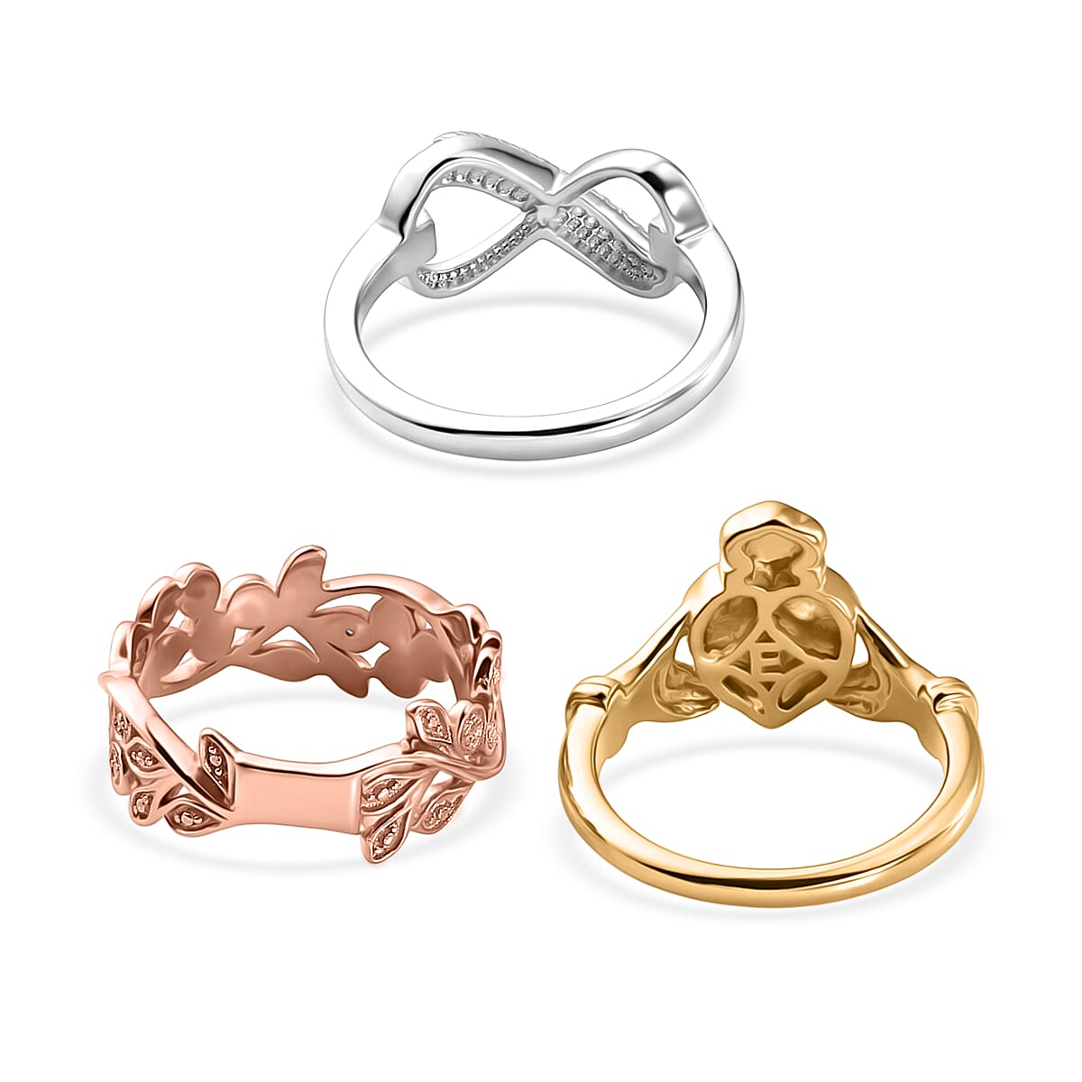 Set of 3 - EverTrue Multi Diamond Ring