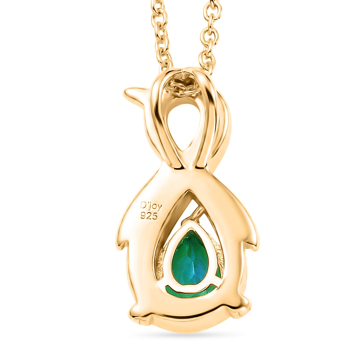 D'Joy - Peacock Triplet Quartz Pendant in Yellow Gold Plated Sterling Silver with Chain (Size 20) 1.11 Ct.