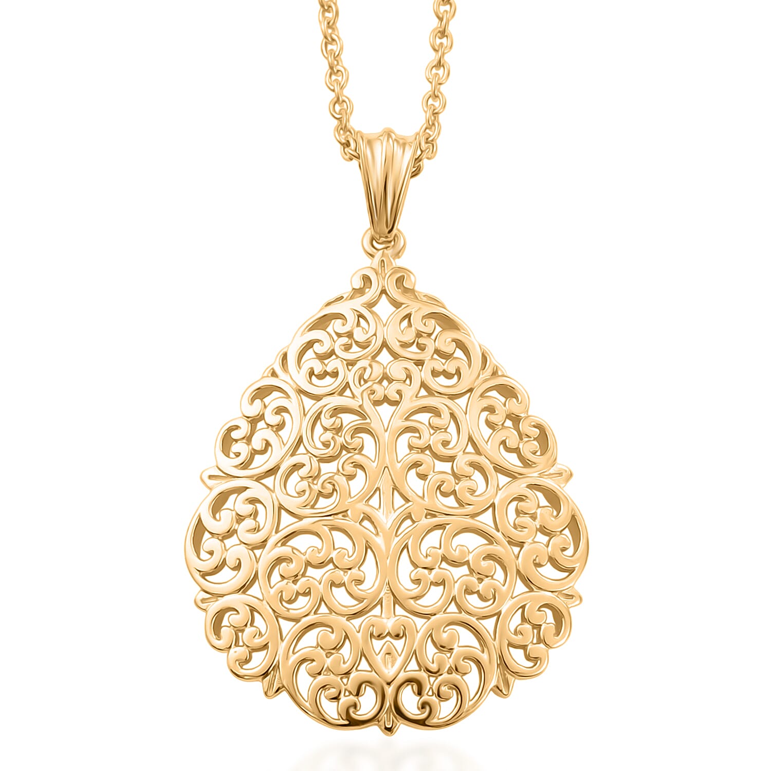 EverTrue - Pendant with Chain (Size 20) in Yellow Gold Tone