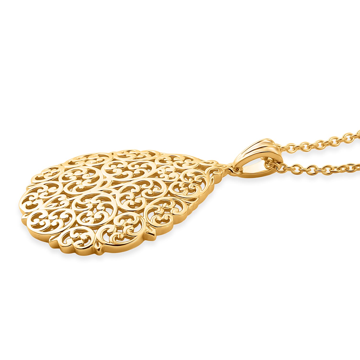 EverTrue - Pendant with Chain (Size 20) in Yellow Gold Tone