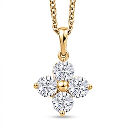 D'Joy - Moissanite Pendant with Chain (Size 20) in Yellow Gold Tone 1.80 Ct.