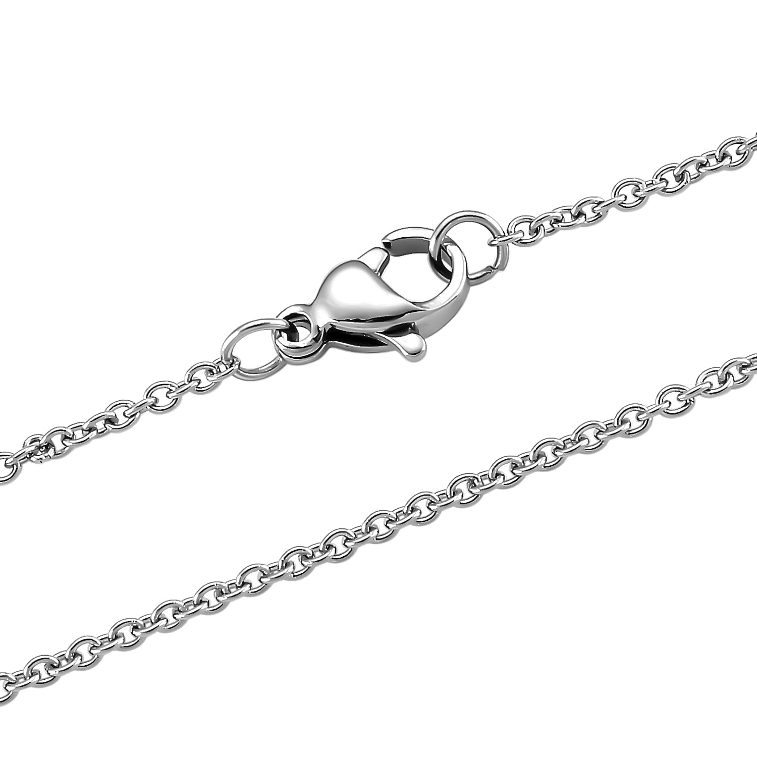 Shungite Cross Pendant with Chain (Size 20) in Silver Tone 50.00 Ct.