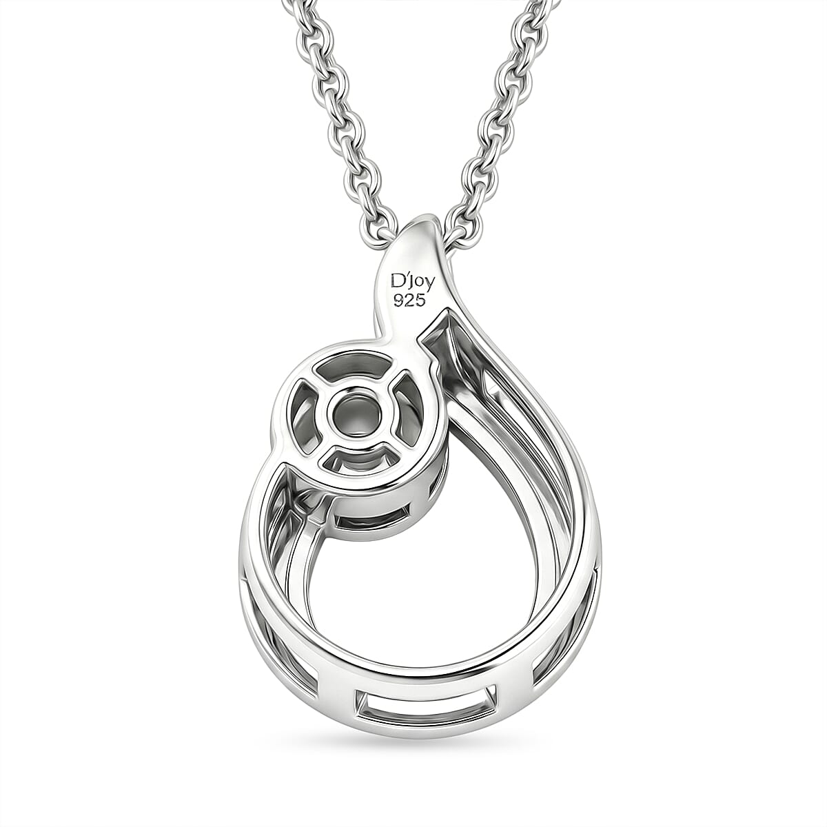 D'Joy - Moissanite Solitaire Pendant in Yellow Gold Plated & Platinum Overlay Sterling Silver with Chain (Size 20) 1.00 Ct.