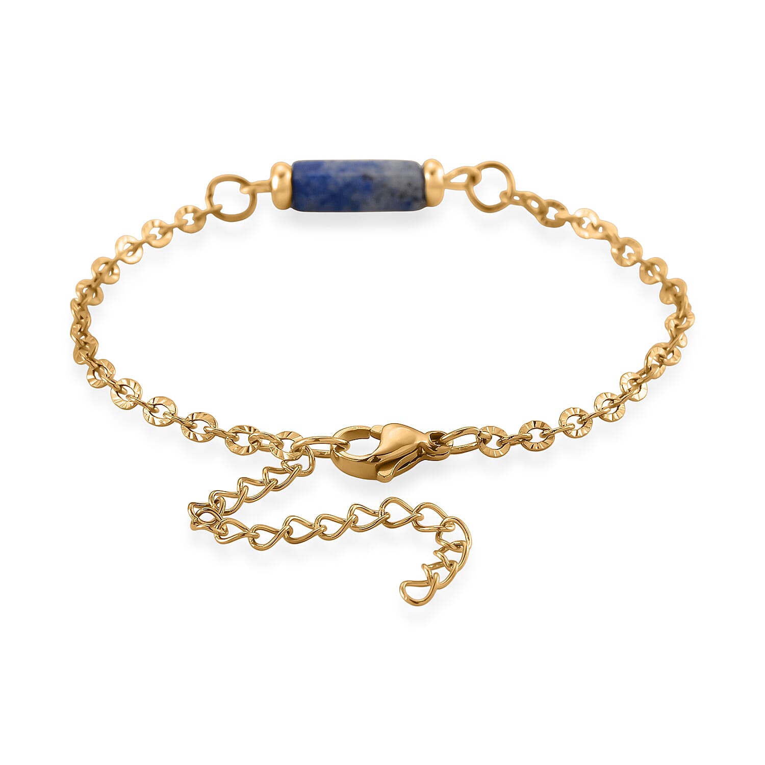 Set of 3 - Lapis Lazuli Beads Bracelet Adjustable Bracelet (Size - 7-2 Ext) 50.00 Ct.