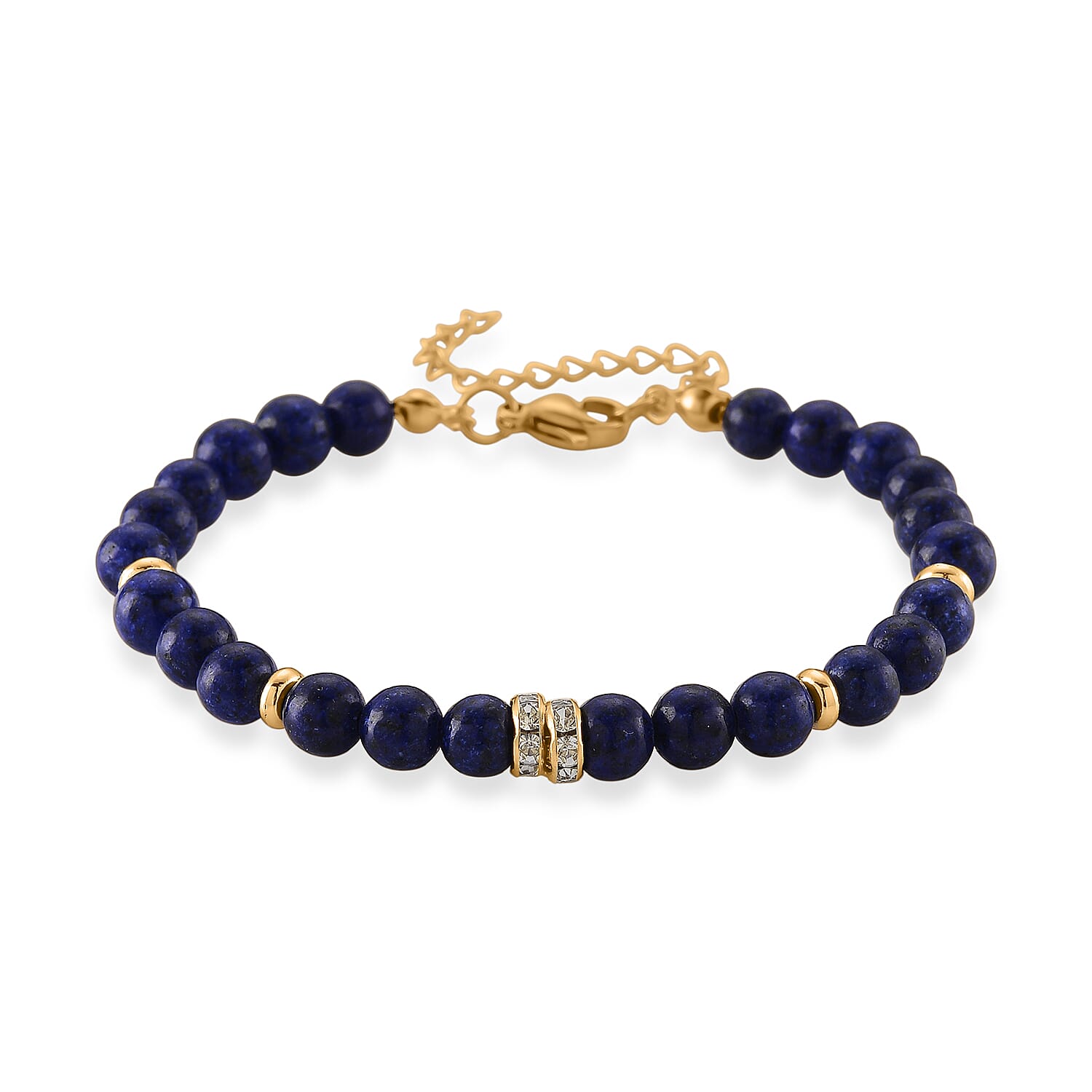 Set of 3 - Lapis Lazuli Beads Bracelet Adjustable Bracelet (Size - 7-2 Ext) 50.00 Ct.
