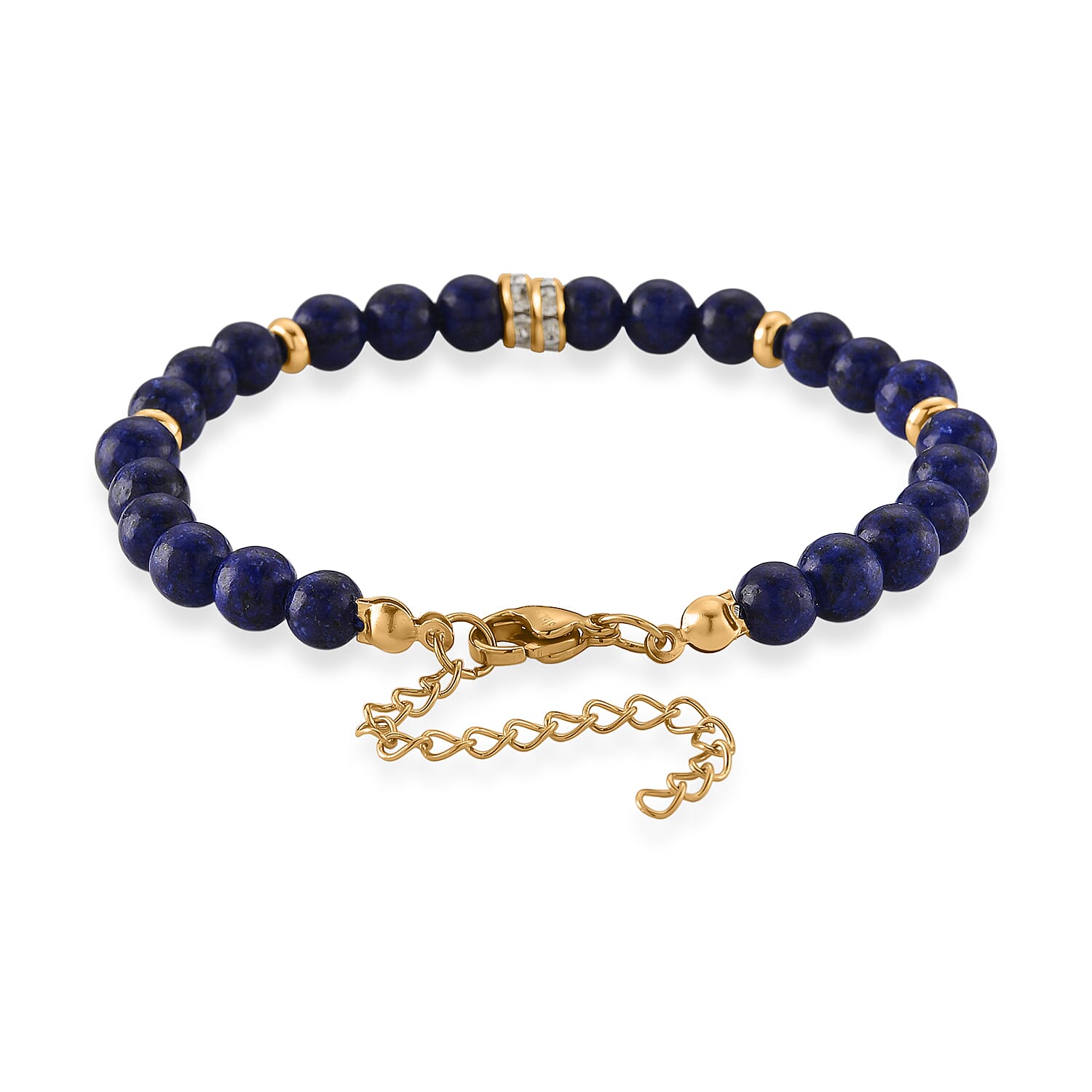 Set of 3 - Lapis Lazuli Beads Bracelet Adjustable Bracelet (Size - 7-2 Ext) 50.00 Ct.
