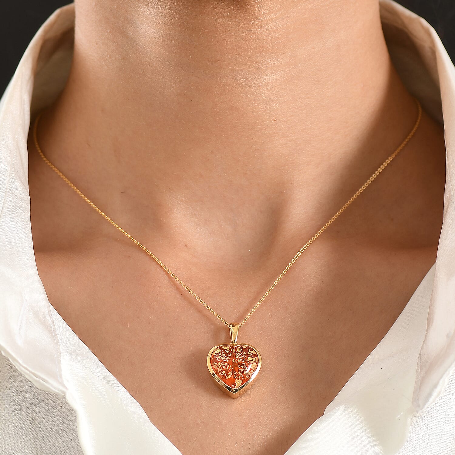 GP Family Legacy Italy - Genuine Murano With 24K Gold  & Blue Sapphire Pendant With Chain (Size 20) in 18K Gold Vermeil Sterling Silver